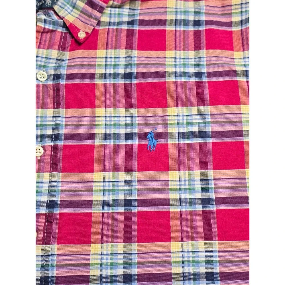 Vintage Ralph Lauren Men's Plaid Shirt XXL Long Sleeve Button Up Polo‎ Pony